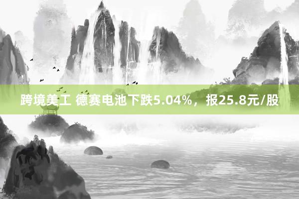 跨境美工 德赛电池下跌5.04%，报25.8元/股