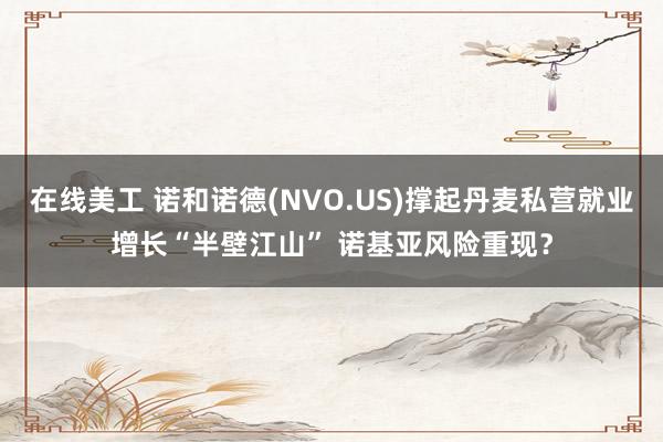 在线美工 诺和诺德(NVO.US)撑起丹麦私营就业增长“半壁江山” 诺基亚风险重现？